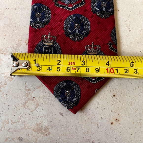 James Windsor 100% Silk Tie Mens Size 55" x 4" Golf Theme - Picture 5 of 8
